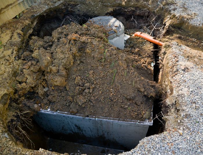 Наружные размеры выгреба Concretный объёмом семь&nbsp; метров кубических.